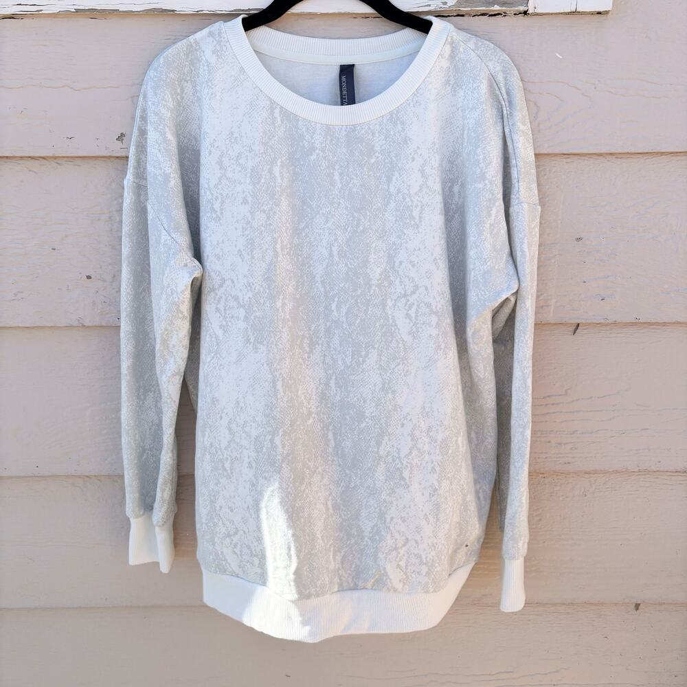 MONDETTA‎ Grey Pullover Thick Knit Top Sz M, Base Layer, Long Sleeved Women's - Picture 2 of 7
